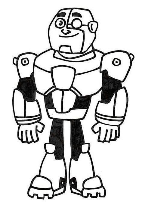 Dibujo de Simples Cyborg para Colorear
