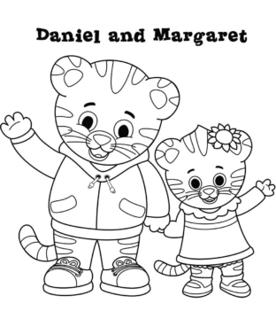 Dibujo de Daniel y Margaret para Colorear