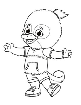 Dibujo de Ornitorrinco Jodi para Colorear