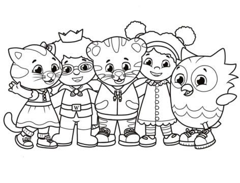 Dibujo de Se Mi Vecino Daniel Tiger para Colorear