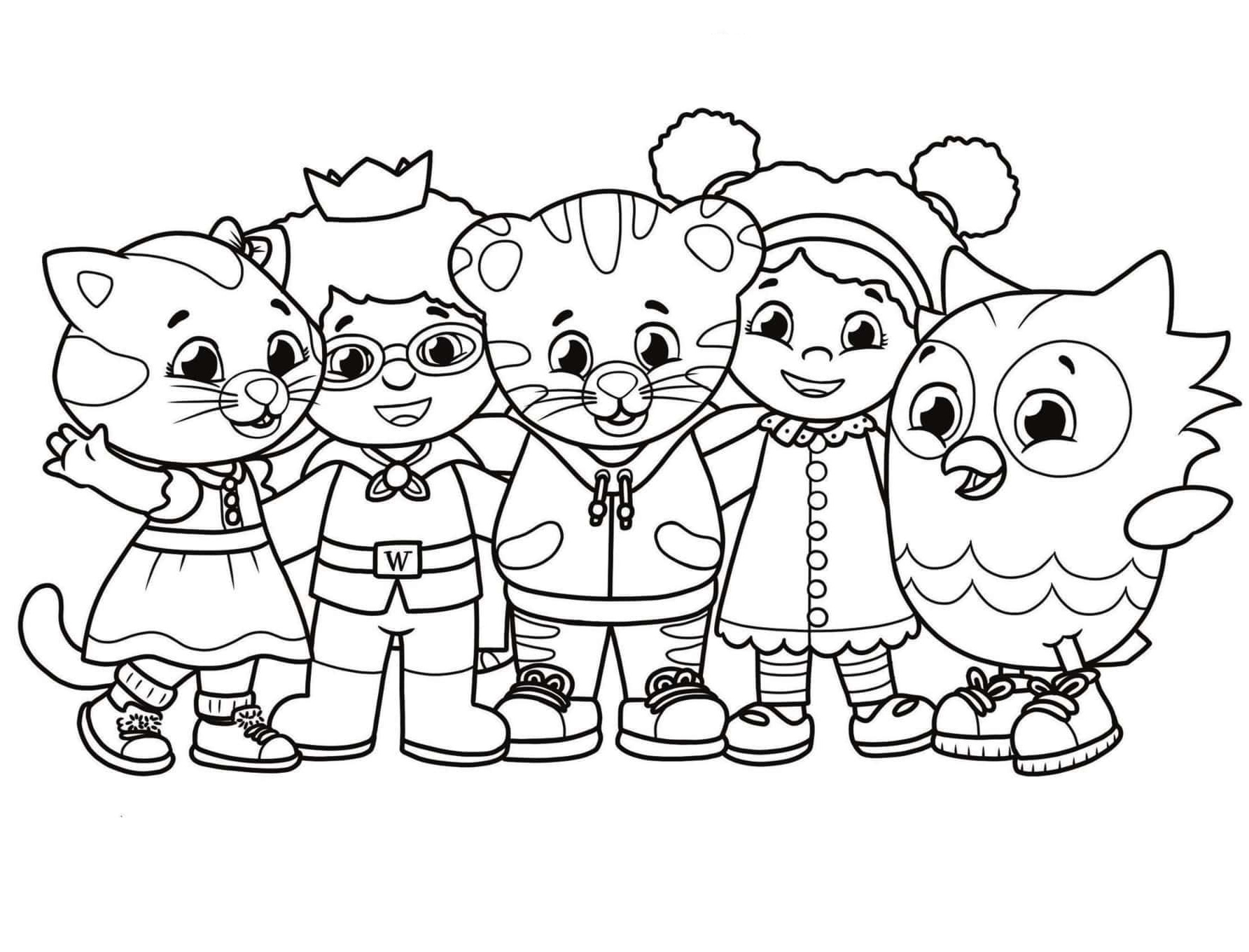 Dibujo de Se Mi Vecino Daniel Tiger para Colorear