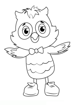 Dibujo de X el búho para Colorear