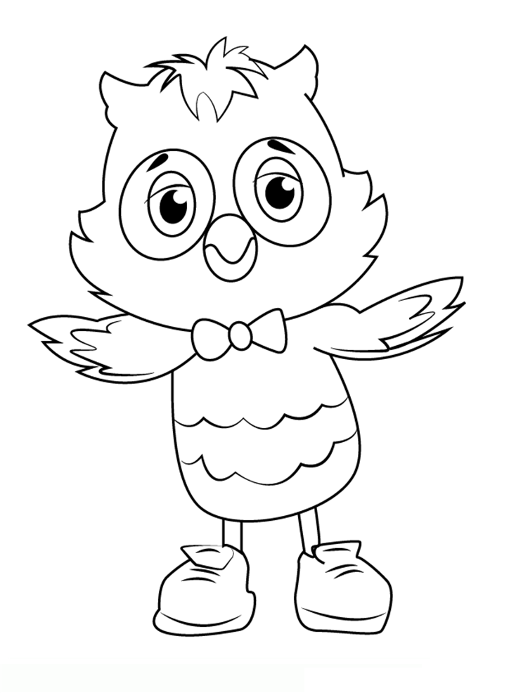 Dibujo de X el búho para Colorear