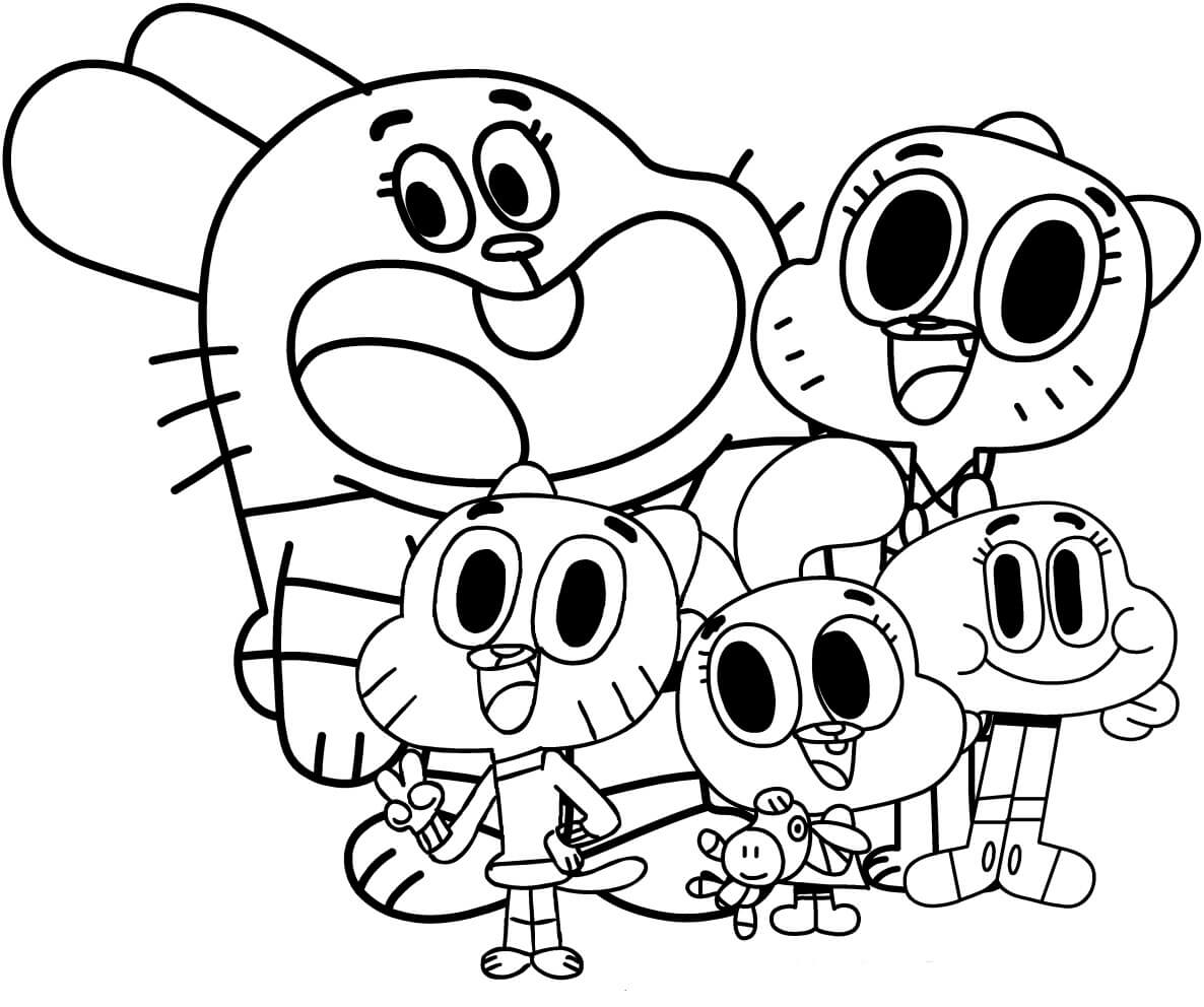 Dibujo de Darwin y Familia para Colorear