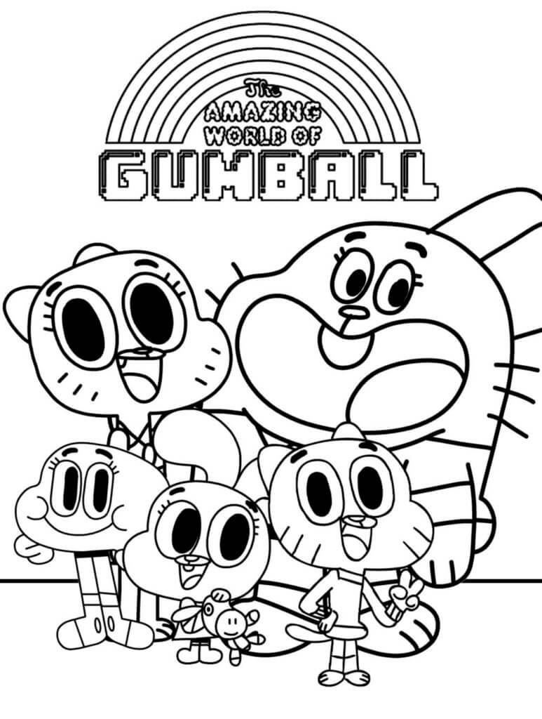 Dibujo de El Asombroso Mundo de Gumball para Colorear