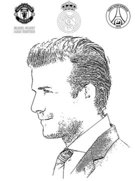 Dibujo de Enfrntate a David Beckham para Colorear