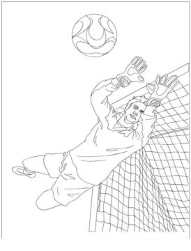 Dibujo de David de Gea Atrapa el Baln para Colorear