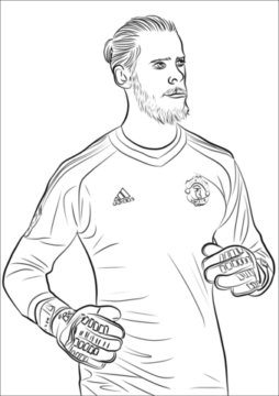 Dibujo de David de Gea Portero para Colorear