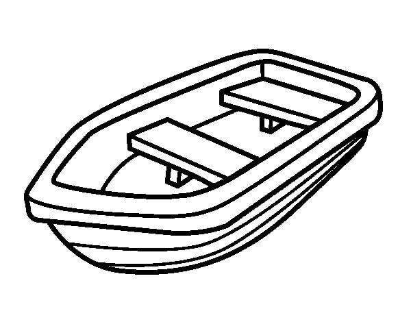 Dibujo de Bote de Madera para Colorear