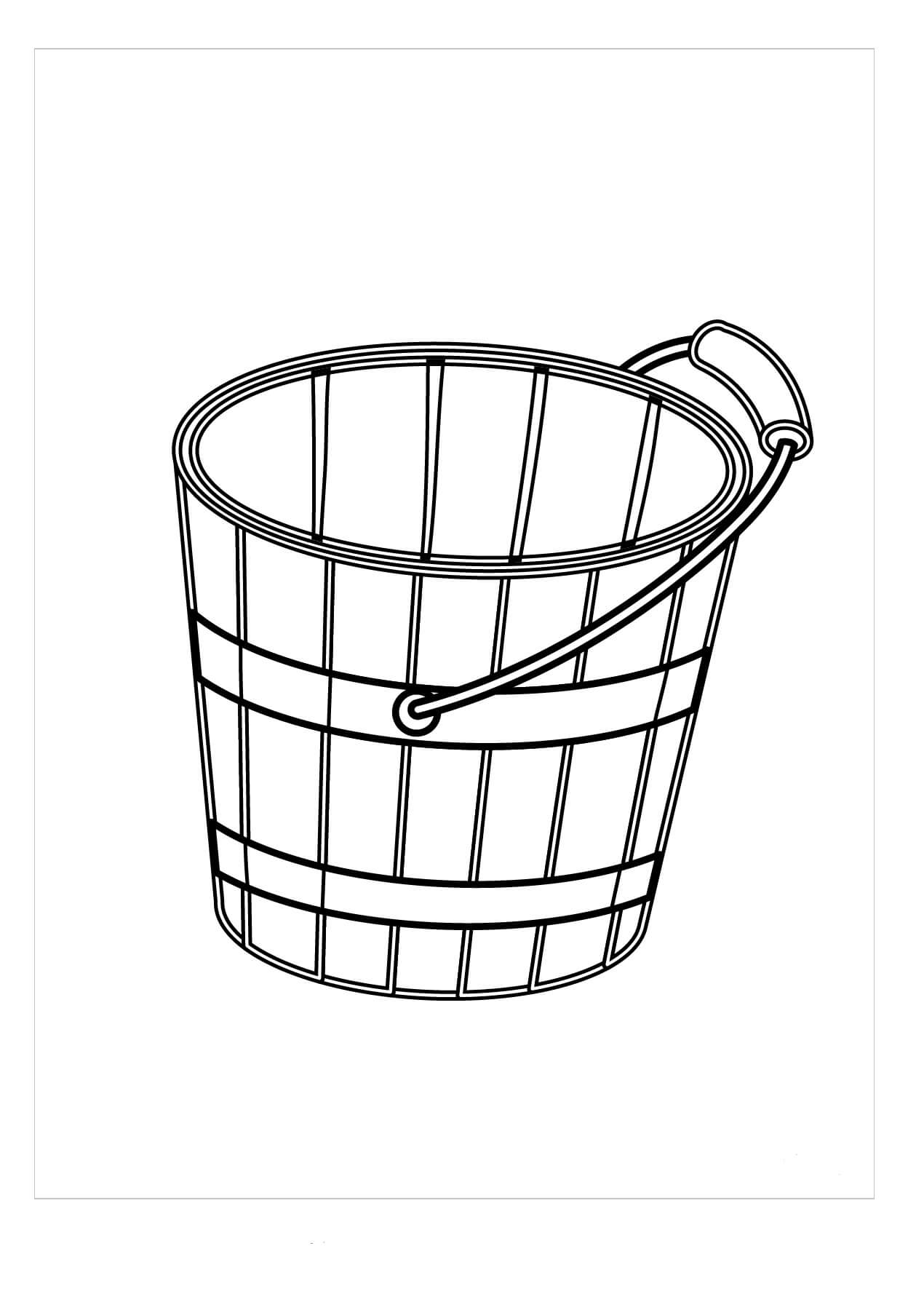 Dibujo de Caja de Madera para Colorear