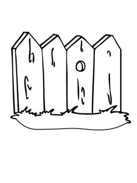 Dibujo de Vallas de Madera para Colorear