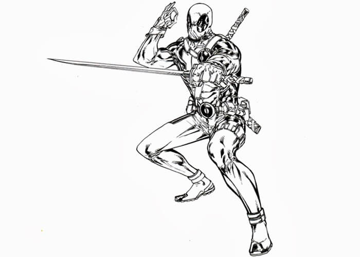 Dibujo de Bueno Deadpool para Colorear