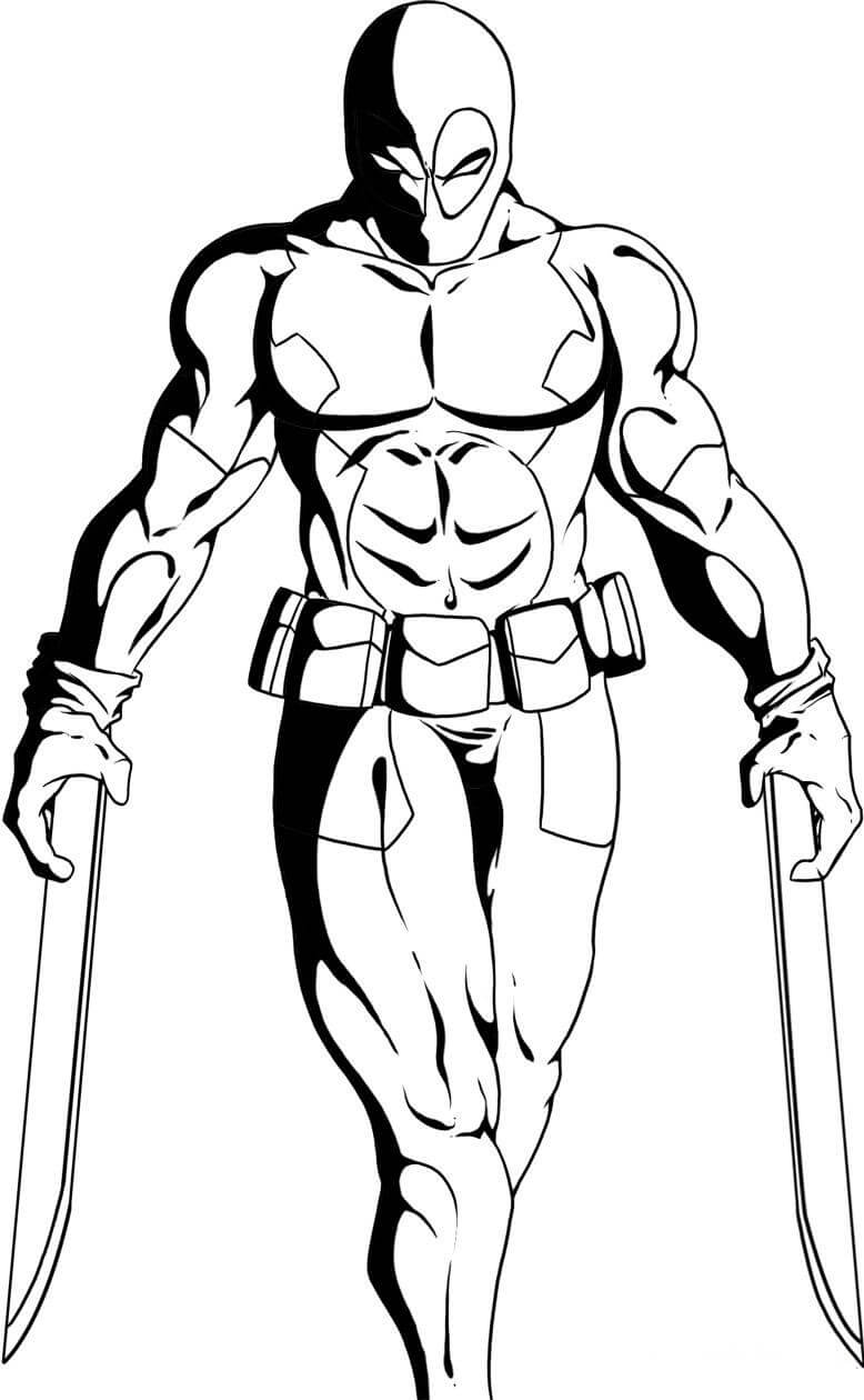 Dibujo de Deadpool básico para Colorear