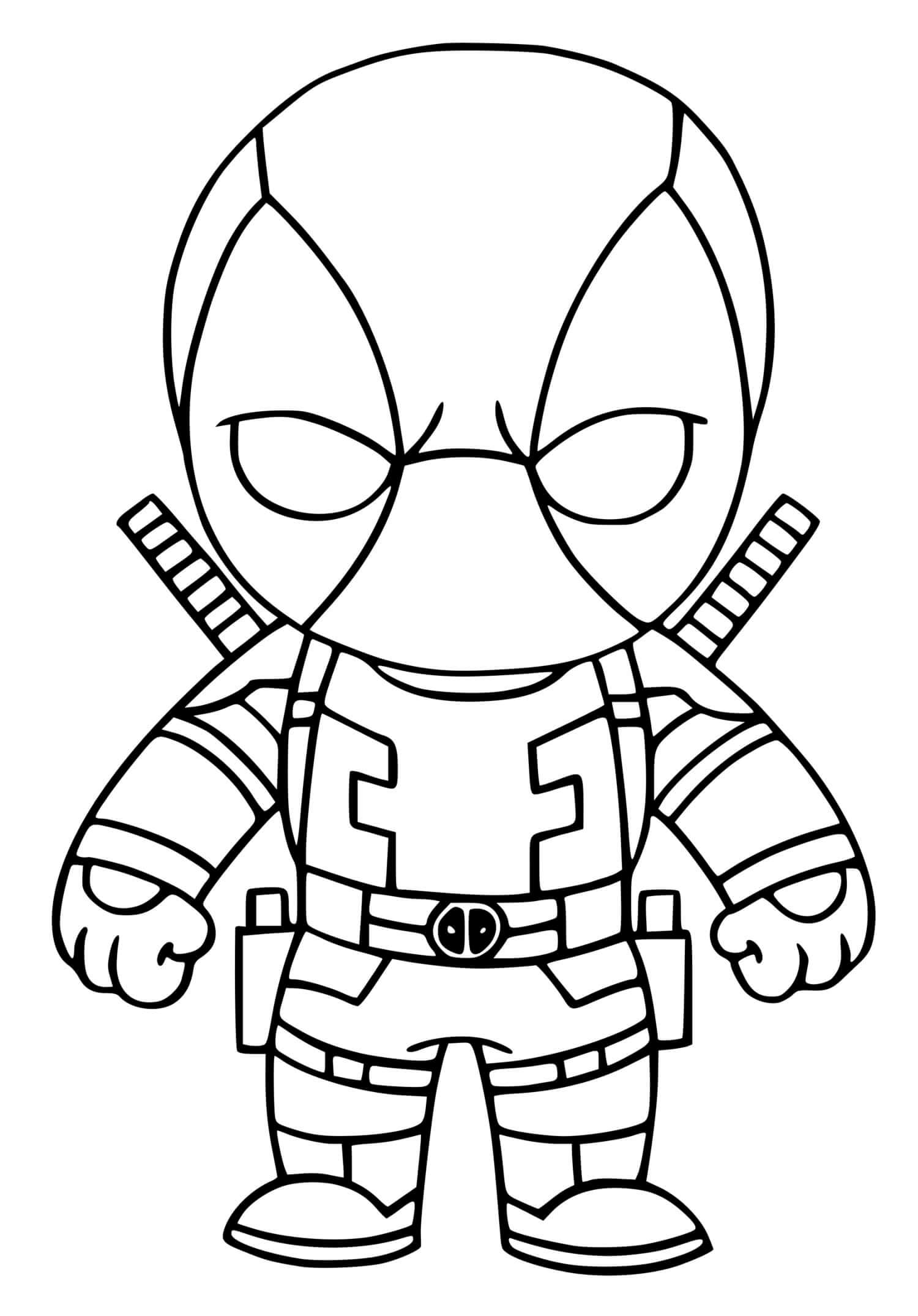 Dibujo de Deadpool Fortnite para Colorear