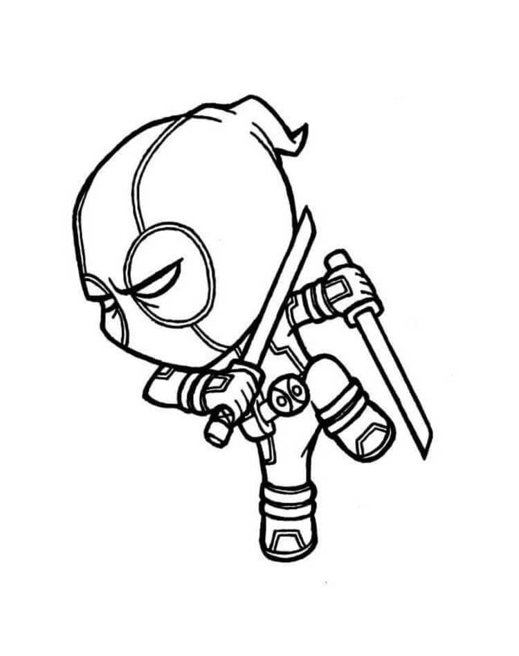 Dibujo de Deadpool Libre para Colorear