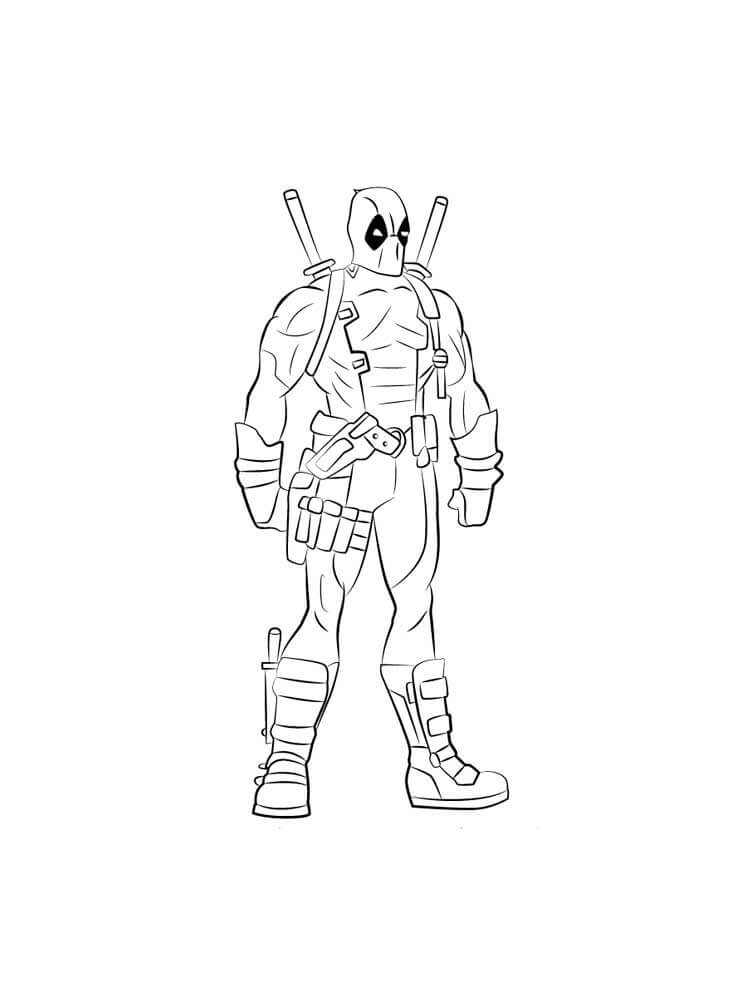 Dibujo de Dibujando a Deadpool para Colorear