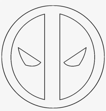 Dibujo de Símbolo de Deadpool para Colorear