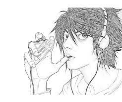 Dibujo de Cara L para Colorear