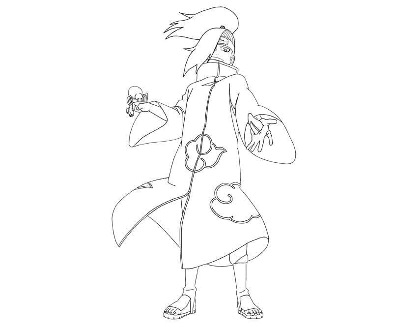 Dibujo de Cara Deidara para Colorear
