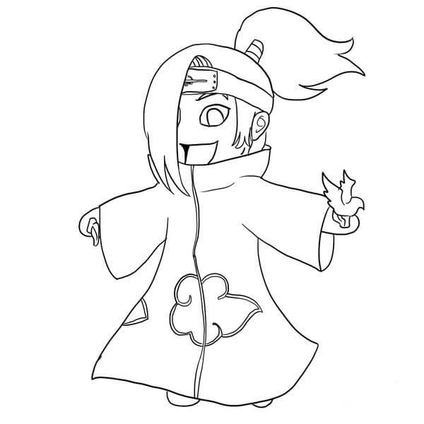 Dibujo de Chibi Deidara para Colorear