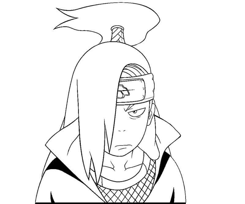 Dibujo de Deidara Estpido para Colorear