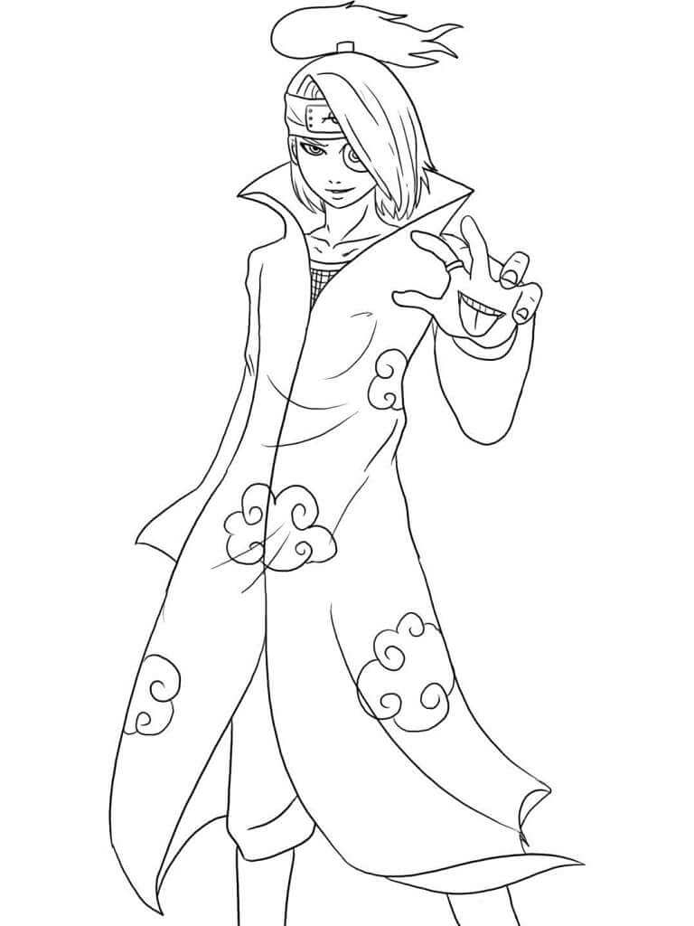 Dibujo de Deidara Lindo para Colorear