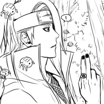 Dibujo de Guapo Deidara para Colorear
