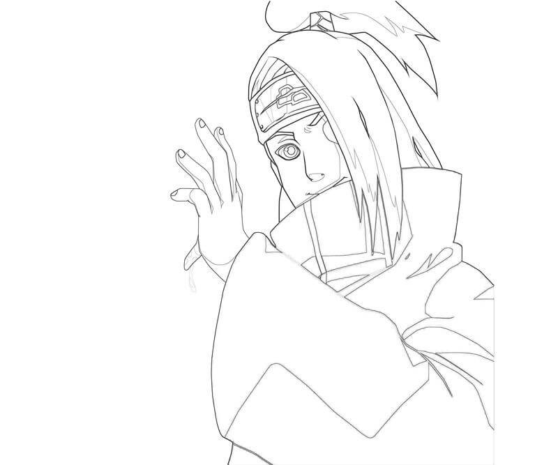 Dibujo de Impresionante Deidara para Colorear