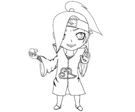 Dibujo de Pequeo Deidara para Colorear