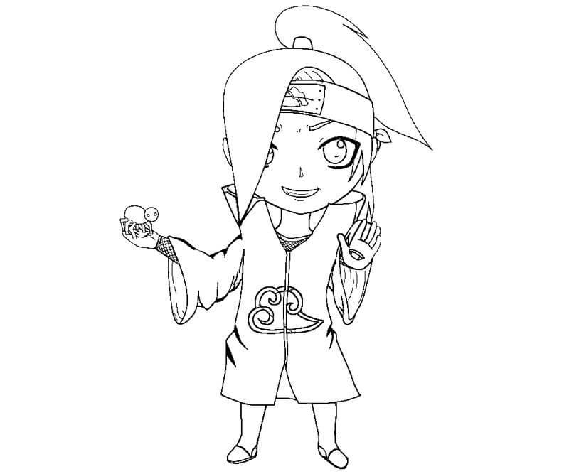 Dibujo de Pequeo Deidara para Colorear