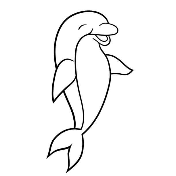 Dibujo de Delfín Asombroso para Colorear