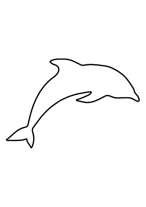 Dibujo de Delfín fácil para Colorear