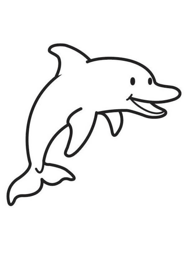 Dibujo de Delfín Perfecto para Colorear
