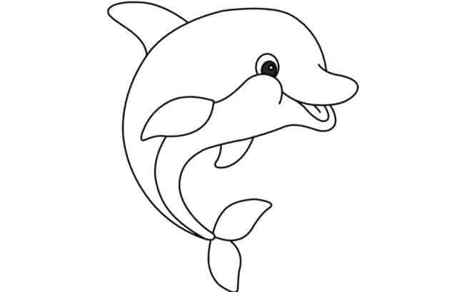 Dibujo de Impresionante delfín para Colorear