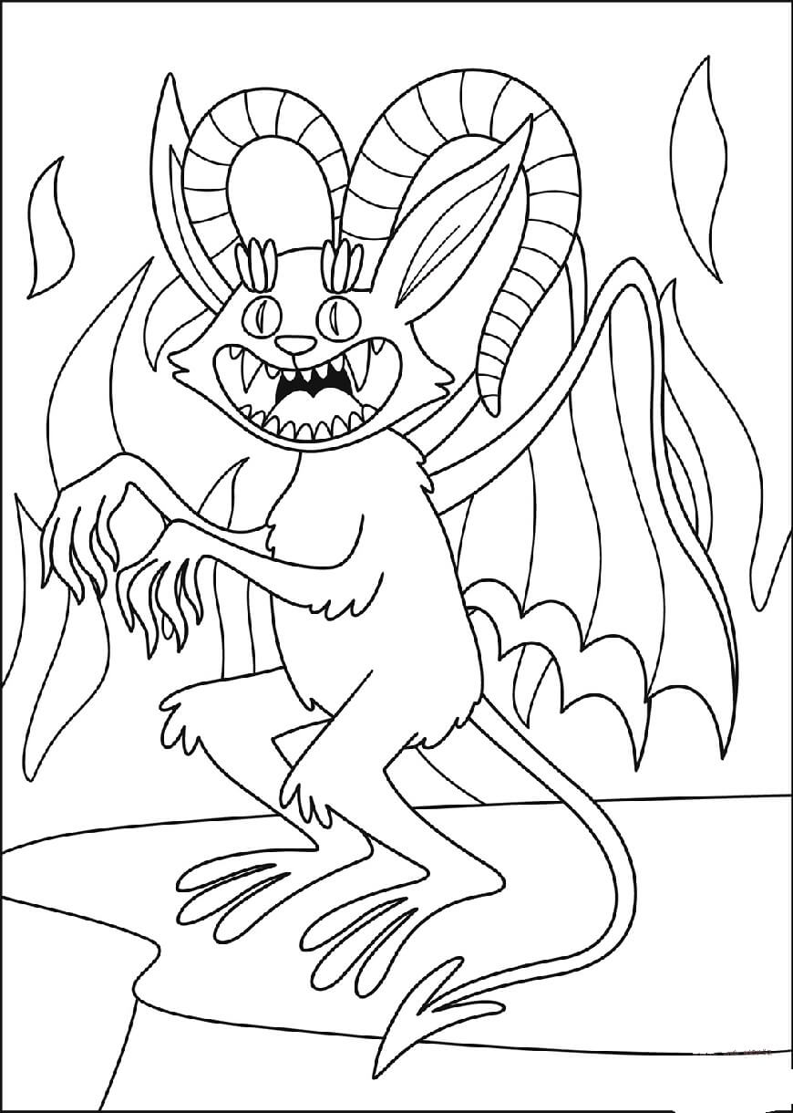 Dibujo de Demonio Divertido para Colorear