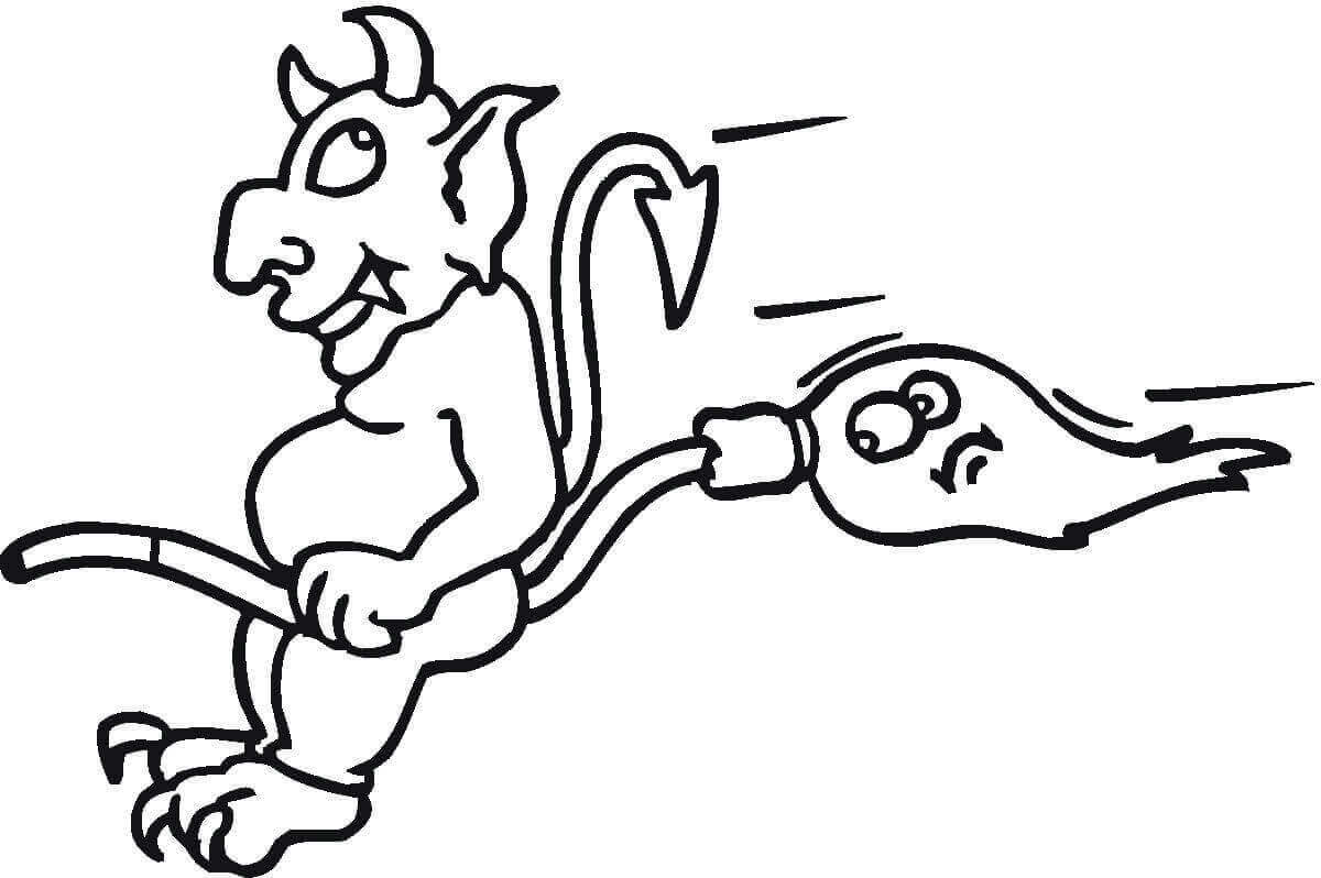 Dibujo de Demonio Volador para Colorear