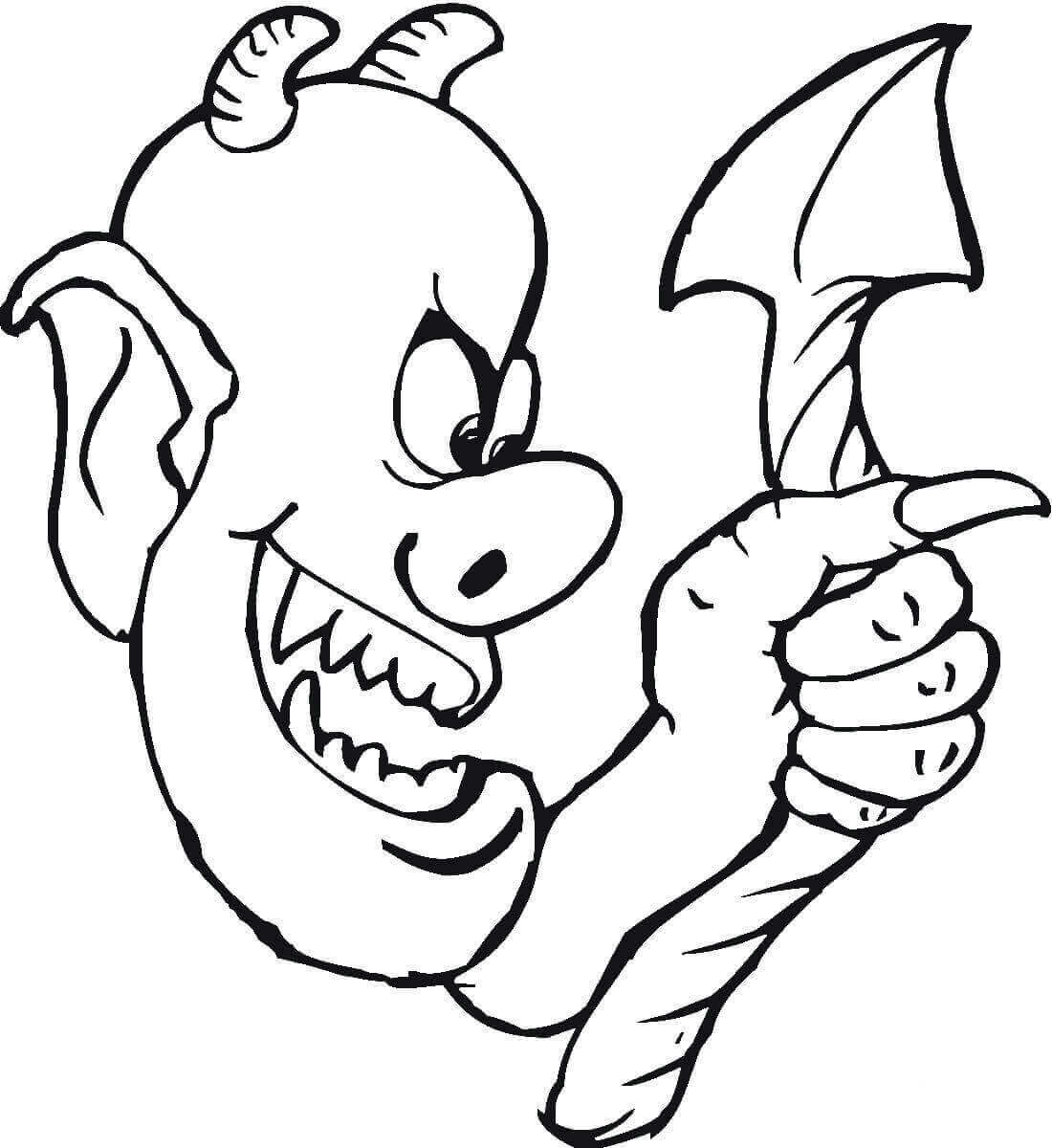 Dibujo de Demonio del Terror para Colorear