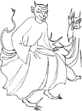 Dibujo de Demonios Feos para Colorear