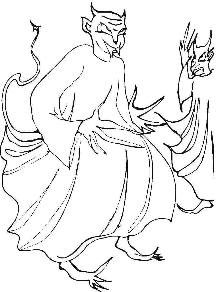 Dibujo de Demonios Feos para Colorear