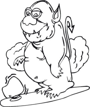 Dibujo de Gran Demonio para Colorear