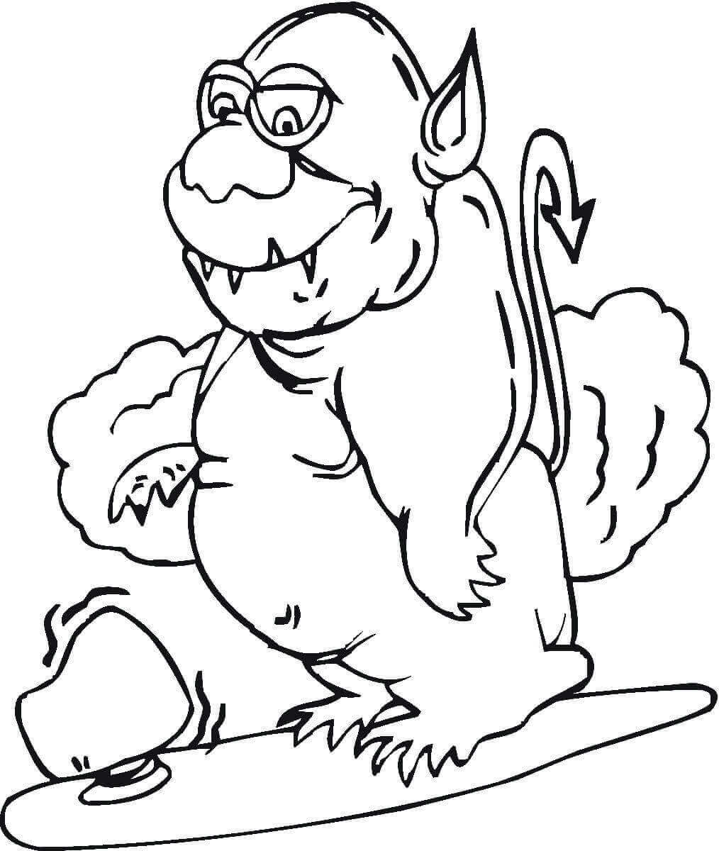 Dibujo de Gran Demonio para Colorear