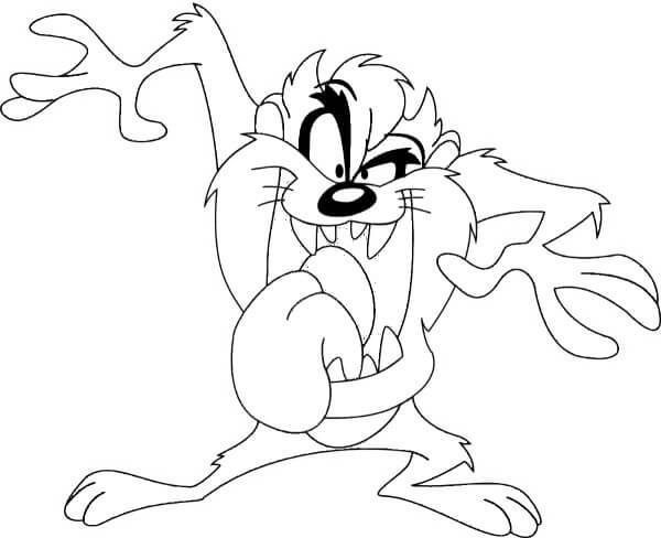 Dibujo de Diablo Animal para Colorear