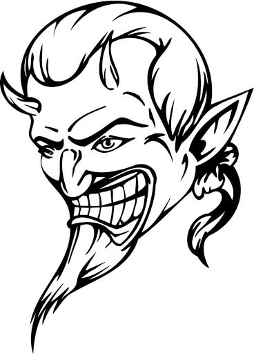 Dibujo de Diablo Impresionante para Colorear