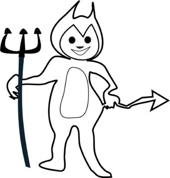 Dibujo de Lindo Diablo para Colorear