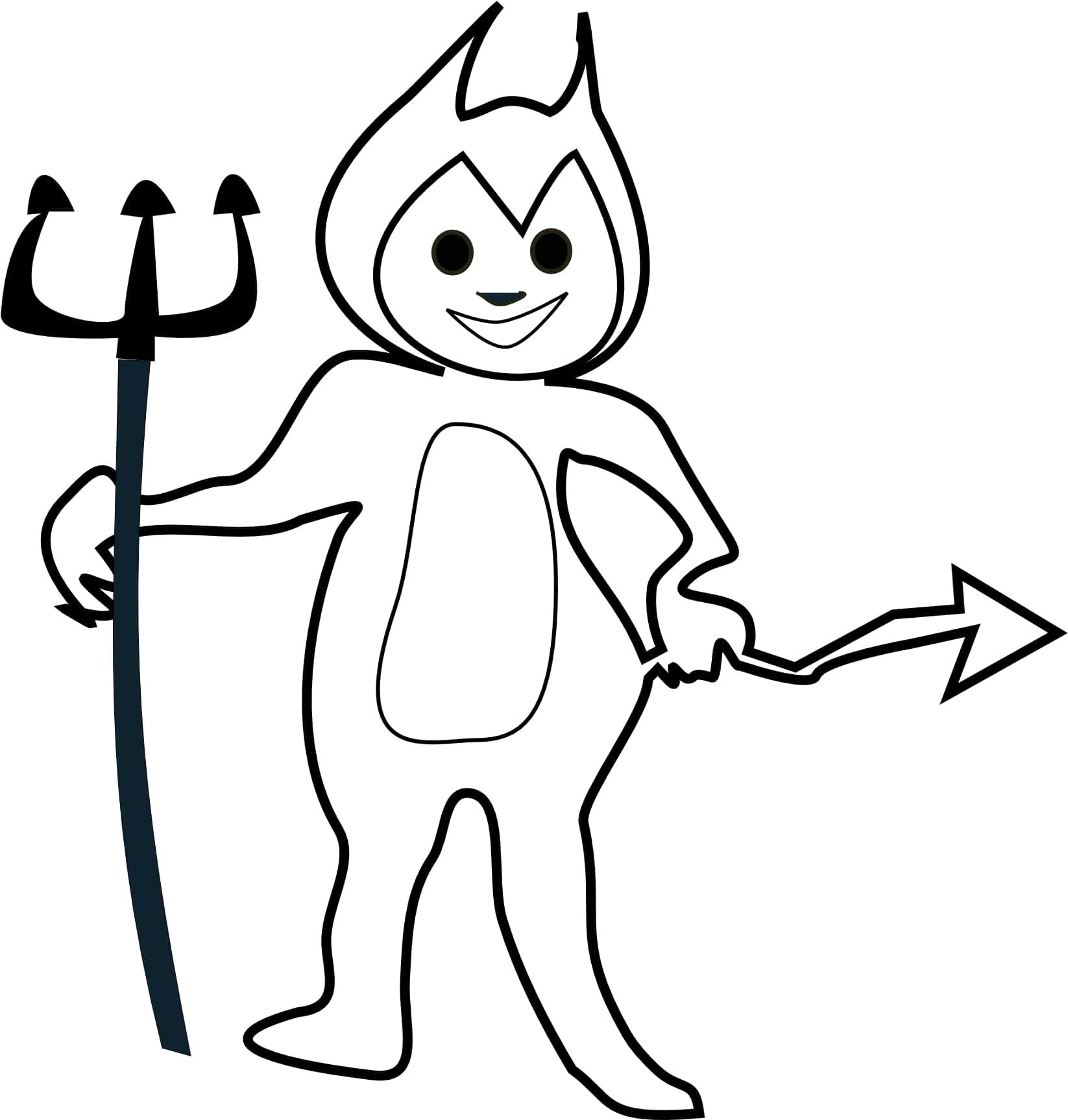 Dibujo de Lindo Diablo para Colorear