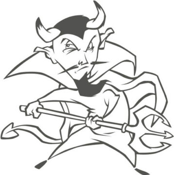 Dibujo de Viejo Diablo para Colorear