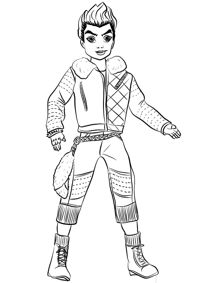 Dibujo de Descendientes Carlos para Colorear