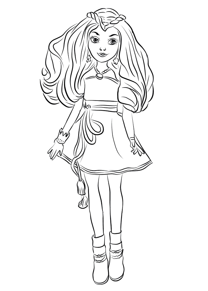 Dibujo de Evie de Descendientes para Colorear