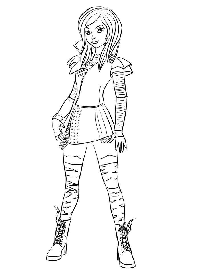Dibujo de Mal de Descendientes para Colorear