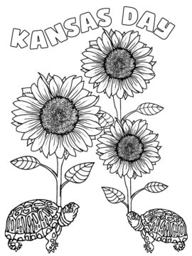 Dibujo de Kansas Day Coloring Page To Print para Colorear